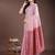 pink linen cotton with jacquard work and zari weaving saree with blouse