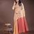 orange linen cotton with jacquard work and zari weaving saree with blouse
