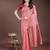 peach linen cotton with jacquard work and zari weaving saree with blouse