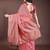 peach linen cotton with jacquard work and zari weaving saree with blouse