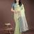 light green linen cotton with jacquard work and zari weaving saree with blouse