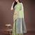 light green linen cotton with jacquard work and zari weaving saree with blouse