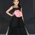 Floor length black flower girl dress