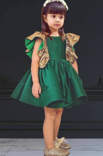 Couture party wear dress for baby girl