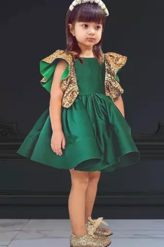 Couture party wear dress for baby girl