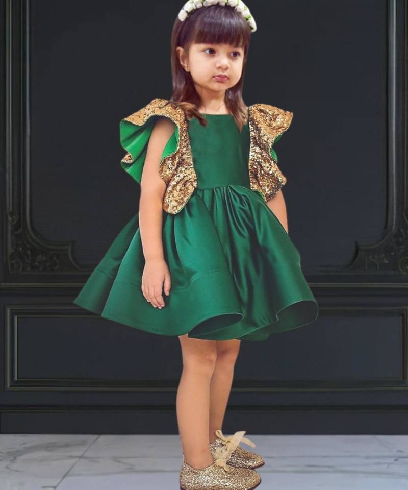Couture party wear dress for baby girl
