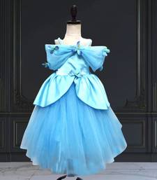 Blue birthday gown for baby girl