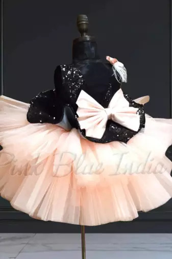 Peplum party wear frock for baby girl