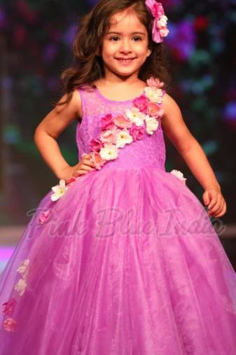 Party wear dress for birthday girl – girls long tail dress