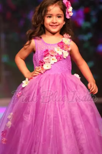 Party wear dress for birthday girl – girls long tail dress