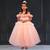 Peach baby party gown, flower girl birthday outfit online