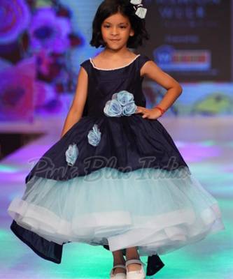 Blue dresses for baby girl birthday party 1