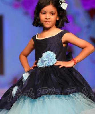 Blue dresses for baby girl birthday party 2