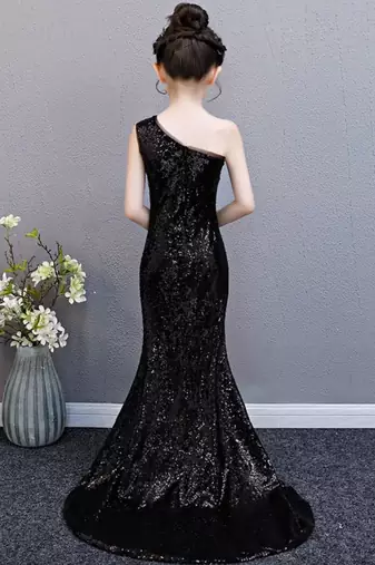 Sequins baby girls fish cut gown party dress online