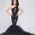 Black sequin mermaid prom dress