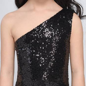 Black sequin mermaid prom dress 2
