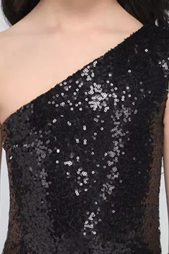 Black sequin mermaid prom dress