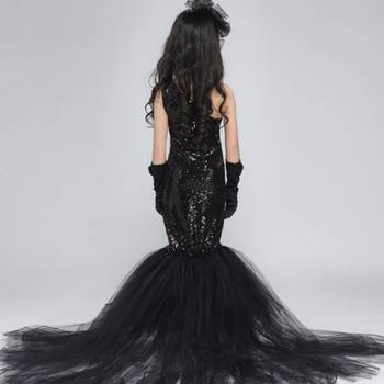 Black sequin mermaid prom dress 3