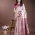 pink linen cotton with jacquard work and zari weaving saree with blouse