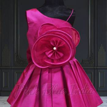 Baby girl pink pleated dress online 2