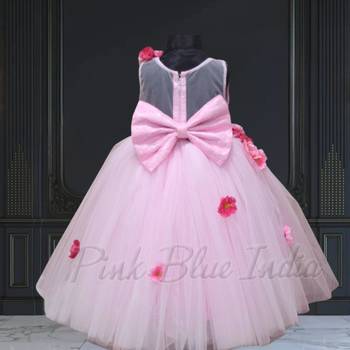 Stylish back with big bow party dress 4