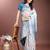 sky blue linen cotton with jacquard work and zari weaving saree with blouse