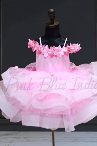 Pink girls off shoulder dress online