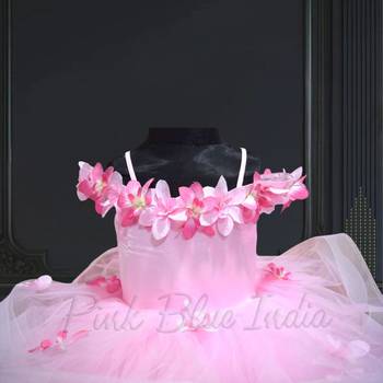 Pink girls off shoulder dress online 2