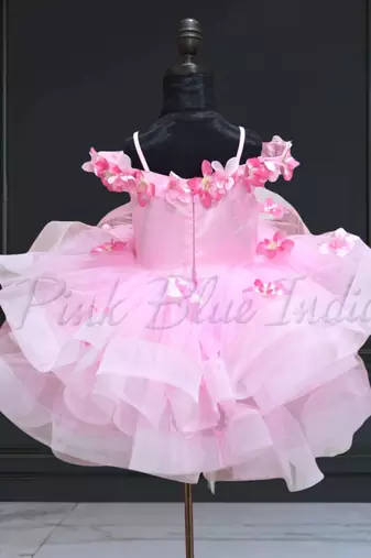 Pink girls off shoulder dress online