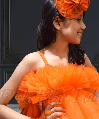 Candy orange color designer western wear 2