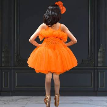 Candy orange color designer western wear 4