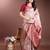 red linen cotton with jacquard work and zari weaving saree with blouse