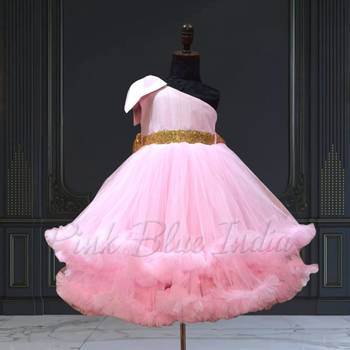 One shoulder ruffle party wear gown 2