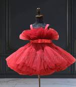 Designer party wear knee length dress for girls online