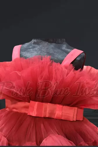 Designer party wear knee length dress for girls online
