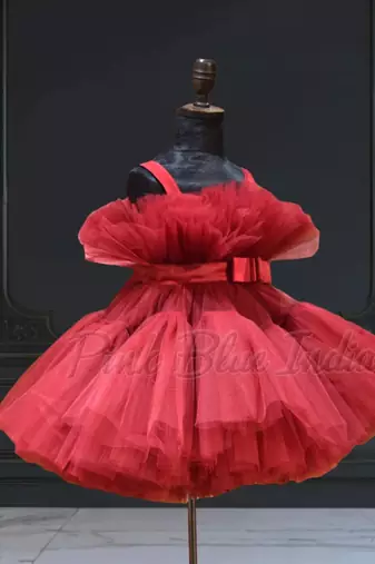 Designer party wear knee length dress for girls online