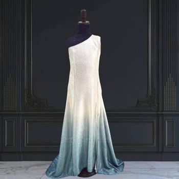 Silver fish cut party gown 1