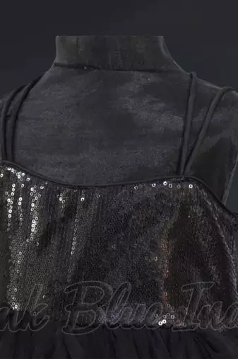Black party wear gown for girls