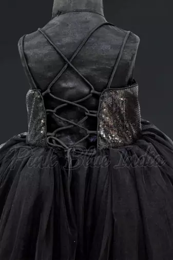 Black party wear gown for girls