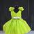 Designer green knee length girls party dress