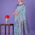 sky blue lichi art silk with printed and zari weaving saree with blouse