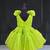 Designer green knee length girls party dress