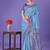 sky blue lichi art silk with printed and zari weaving saree with blouse