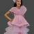 Pink high low party dress for teens girls