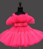 Hot pink barbie dress for baby girl birthday
