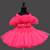 Hot pink barbie dress for baby girl birthday