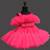 Hot pink barbie dress for baby girl birthday