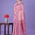 light pink lichi art silk with printed and zari weaving saree with blouse