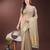 beige organza with thread work and zari weaving saree with blouse