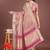 light pink organza with thread work and zari weaving saree with blouse
